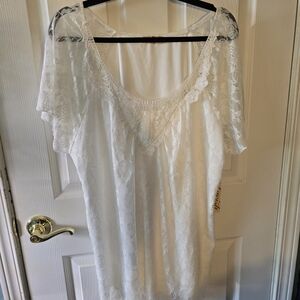 Lavish White Lace Blouse